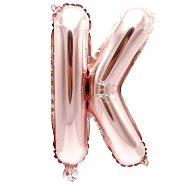 Brevballon rose guld 80cm store bogstaver: k K