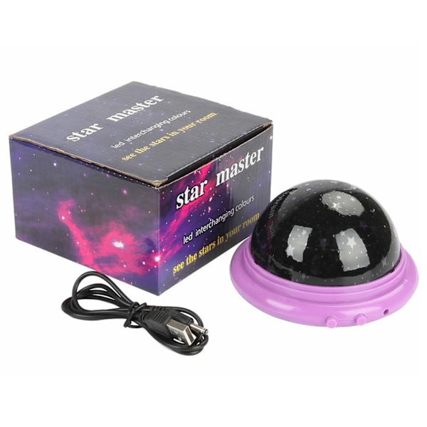 Stjerneprojektor Galaxy Nattlampe LED Stjernehimmel til barnerommet blå
