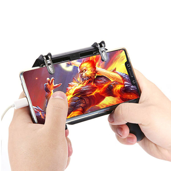 Universal Smartphone Game Control GamePad Grip Mobile PUBG musta