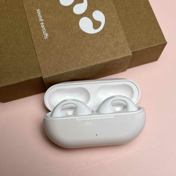 Clip On TWS Hörlurar Bluetooth 5.3 Träningshörlurar Vit vit
