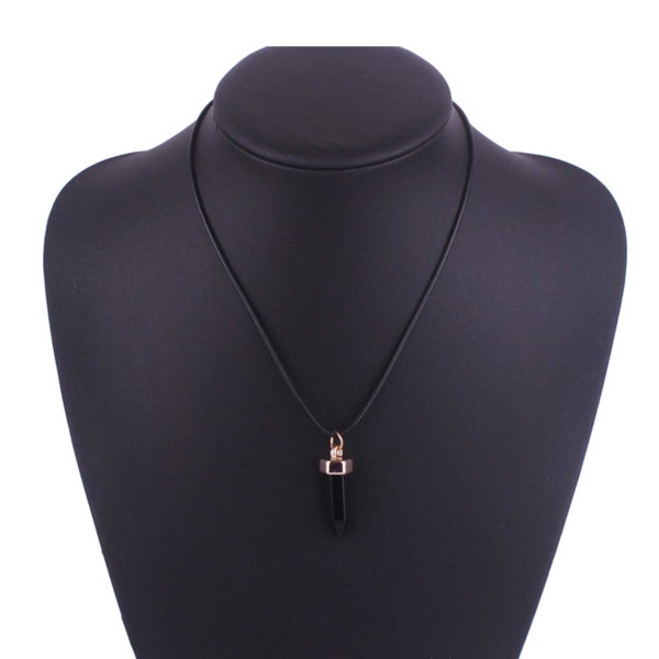 Halsband med Energisten Resin Quarts Svart Obsidian svart