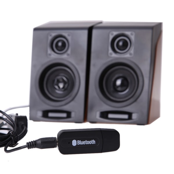 AUX Bluetooth Audio Reciever Stereo Adapter för Trådlös Musik vit