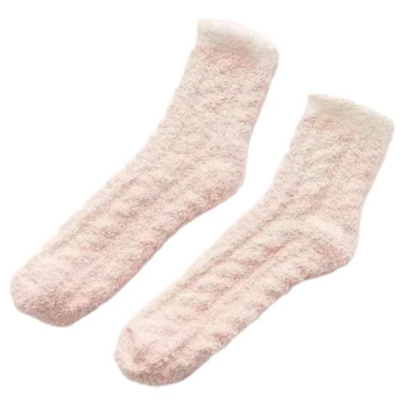 Furry -sukat - Pehmo kuuma fleece vaaleanpunainen vaaleanpunainen