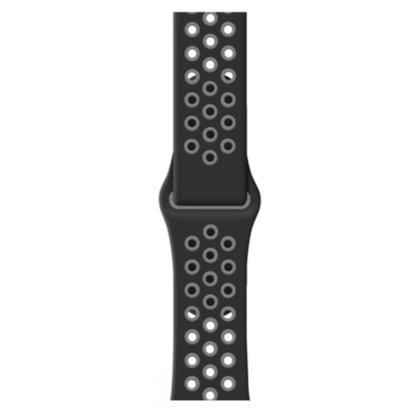 Apple Watch Kompatibel Armbånd 38/40/41 Silikone Sports Sort Grå sort