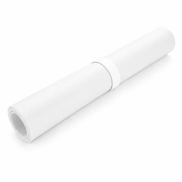 Hvit skrivebordsunderlegg deskmat 60x30 cm PU-lær hvit