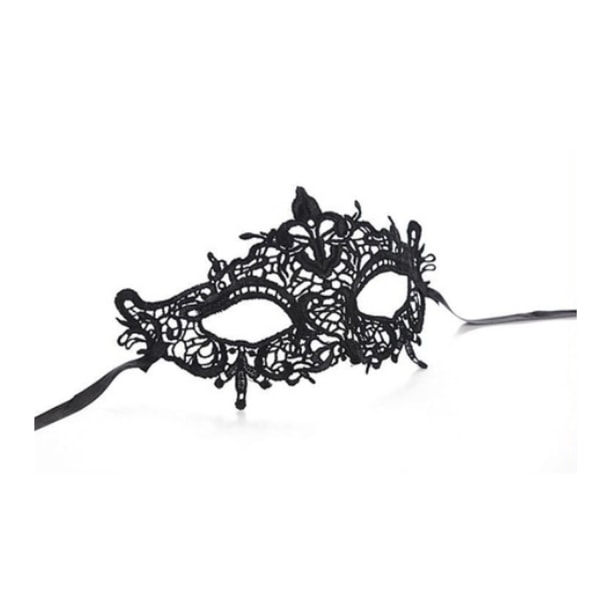Venetiansk Ögonmask i Spets - Spetsmask Maskerad Halloween svart