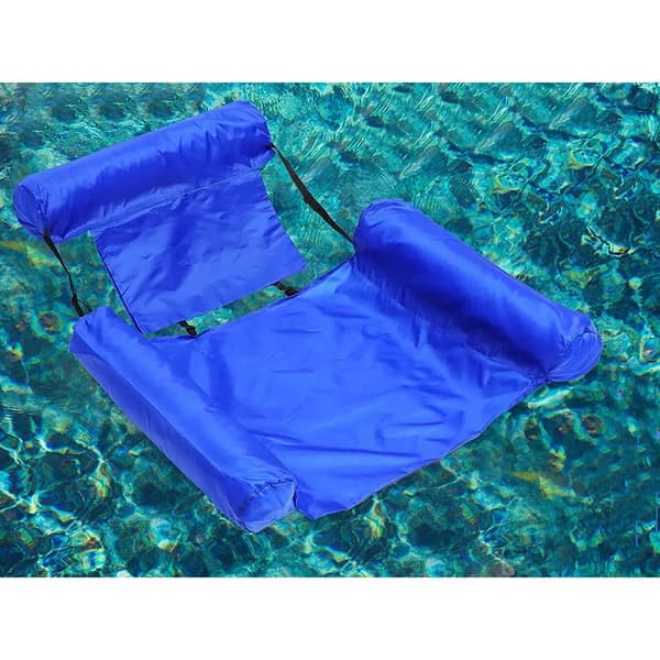 Oppustelig poolstol badesag – Flydende luftmadras med ryglæn til pool og strand
