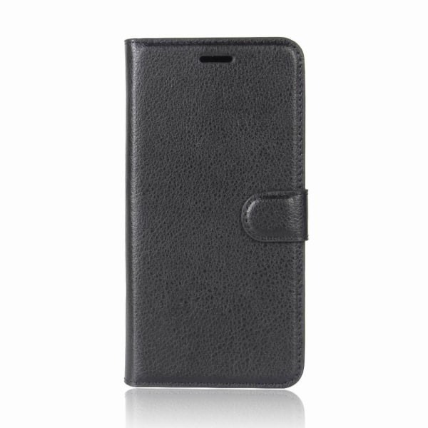 Samsung Galaxy S9 Wallet Case Black Leather Leather Case svart