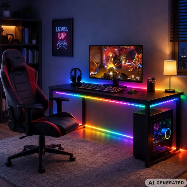 Neon LED Strip RGB 5m Vanntett med Bluetooth og App