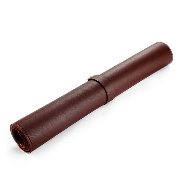 Skrivebordsmatte 80x40cm PU mørkebrun brun