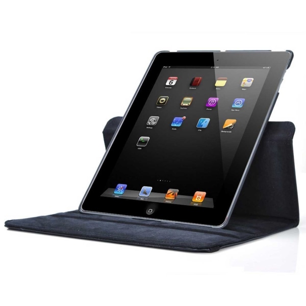 iPad 7/8 10,2 "360 ° Smart Shell -kotelo PU -nahka musta musta