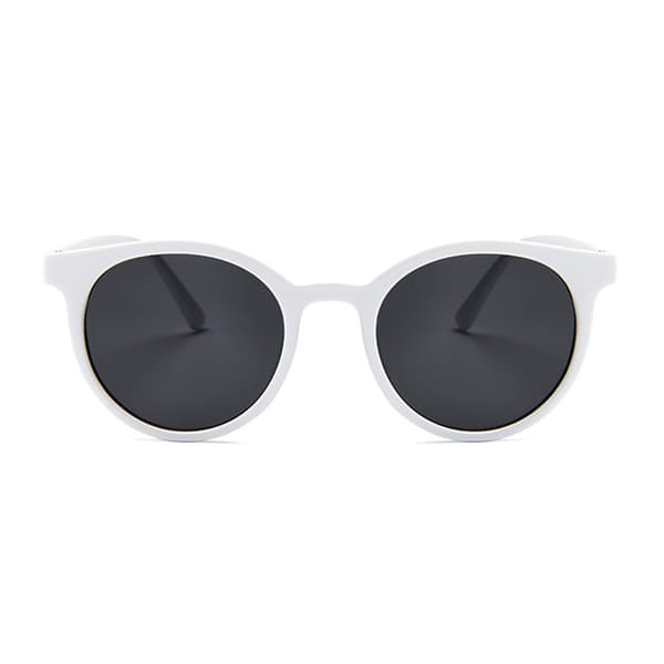Hvid retro solbriller sort glas hvid