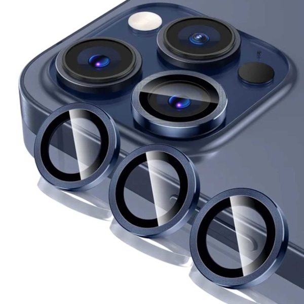 iPhone 15 Pro/Pro Max Kameraskydd Blå blå