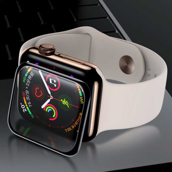 Apple Watch 4/5/6/SE 40mm Skärmskydd [2-Pack] 3D Curve Displayskydd svart