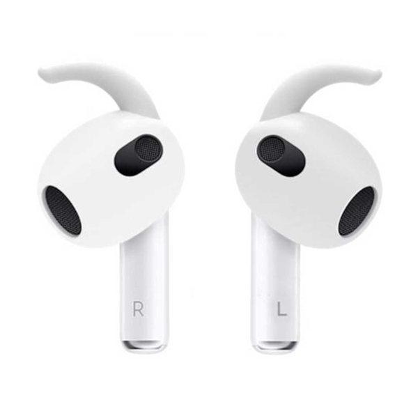 AirPods 3 Öronkrokar - Silikon Earhooks Vit vit