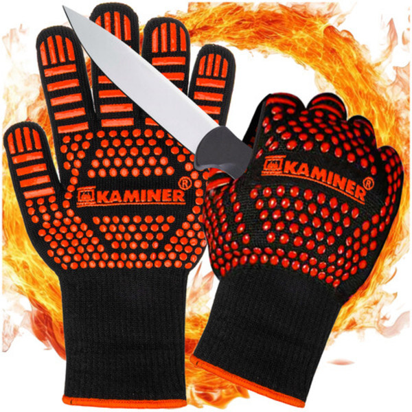 Värmebeständiga Grillhandskar svart