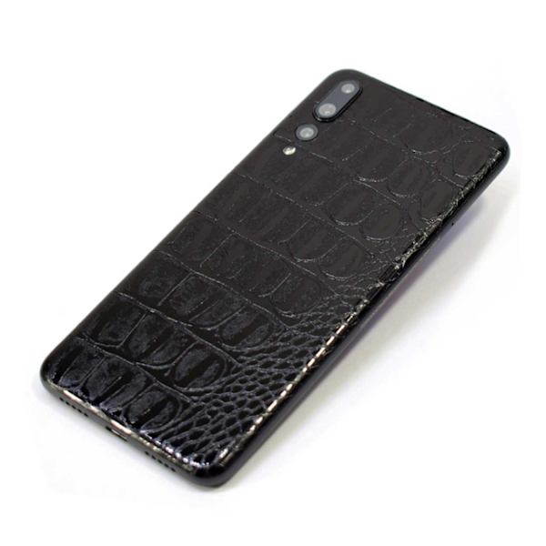 Huawei P30 Pro Skin Læder Vinyl Skin Dekal Beskyttelsesfilm Krokodille sort