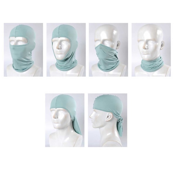 Tynd sort balaclava ski maske røver hat 1 hul sort