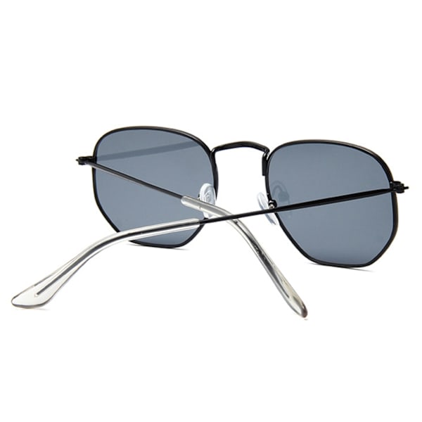 Runde solbriller Gunmetal Black Dark Glass + Senile String svart