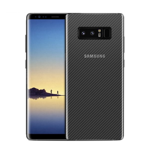 Samsung Galaxy Note 8 Hiilikuidun ihon suojaava muovi selkä läpinäkyvä