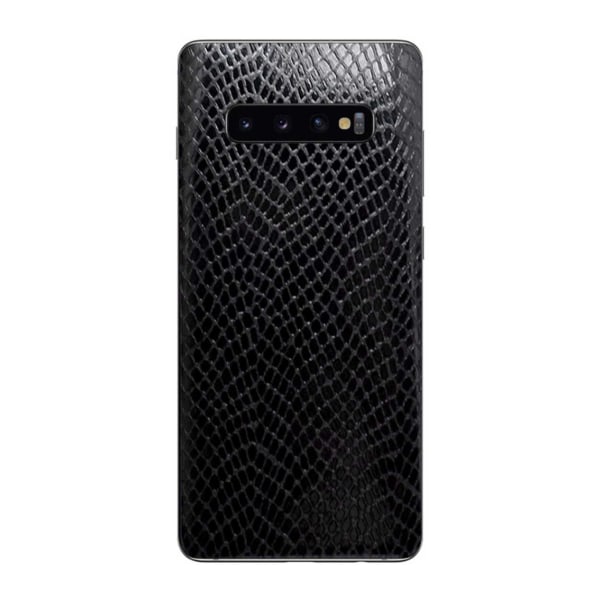 Galaxy S10 Plus  Skinn Läder Vinyl Skin Dekal Skyddsfilm Ormskinn svart