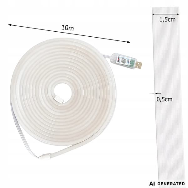 Neon LED Strip RGB 5m Vattentät med Bluetooth och App