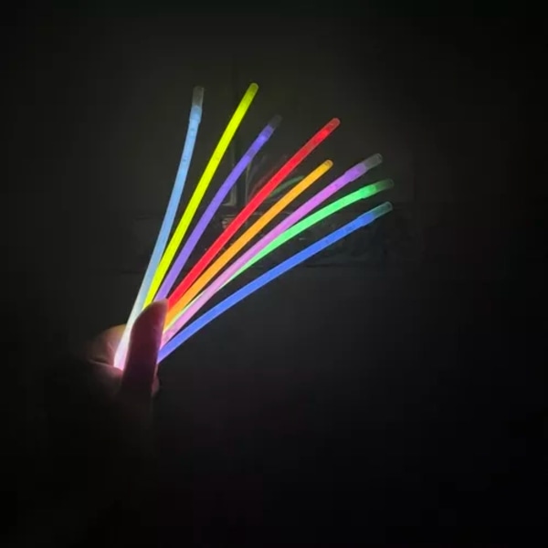 Neon Glowstick Itsevalaiseva Lightstick Rannekoru 100kpl monivärinen