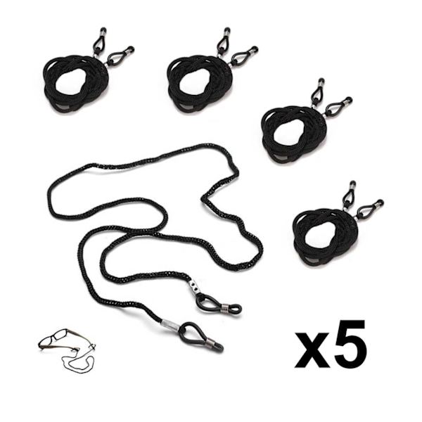 5-pack senile strengbriller svart