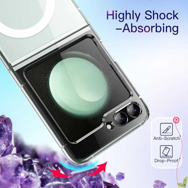 Galaxy Z Flip 5 Magsafe Mobilskal Genomskinligt transparent