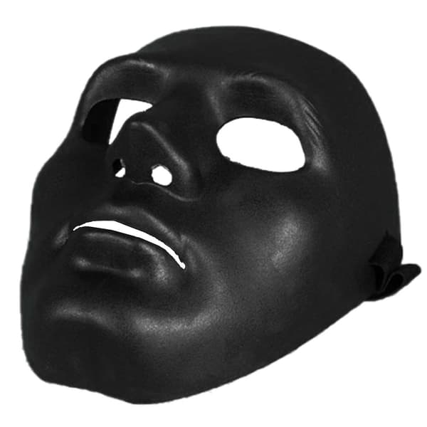 3-Pack Black Mask - Dekorer farve - Halloween Party Masked sort