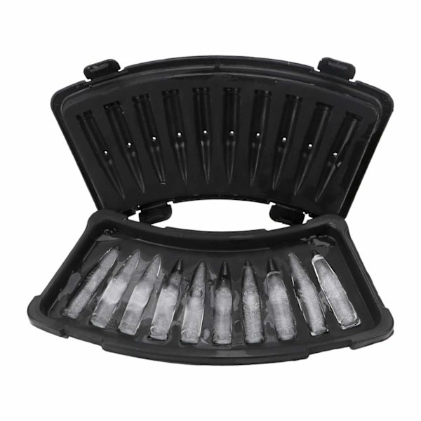 Isboldpatroner af rifleperler Ice Cubes Ice Ice Cream Form Plastic sort