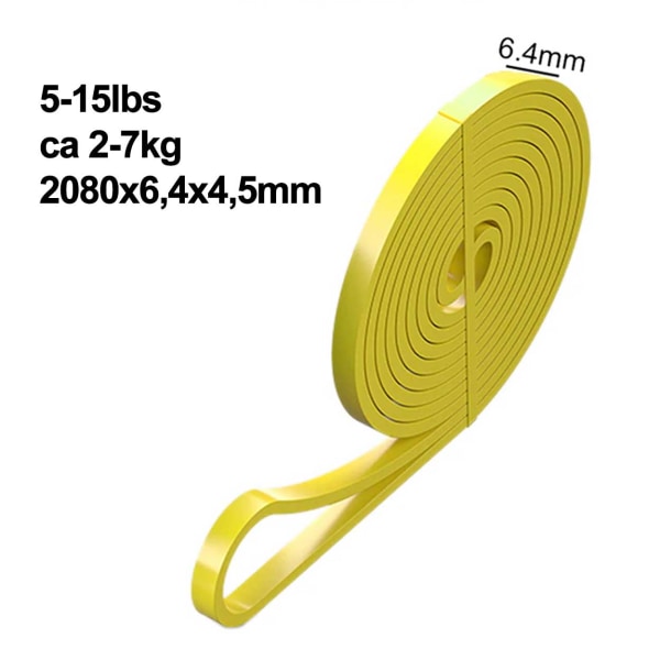Elastiskt Motståndsband Träningsband Crossfit 2-7kg gul