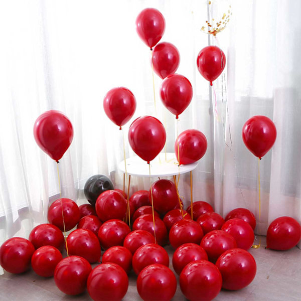 100-pack Red Balloons 26cm Latex Party Fødselsdag rød