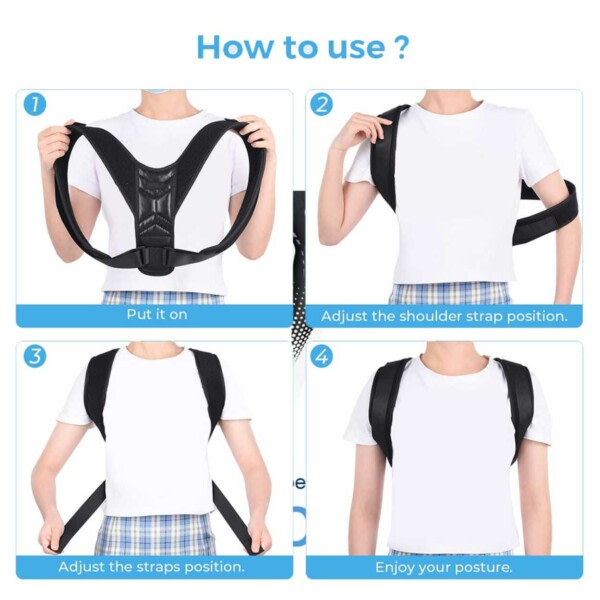 Post -holdvest - Ergonomisk ryggstøtte for bedre holdning L