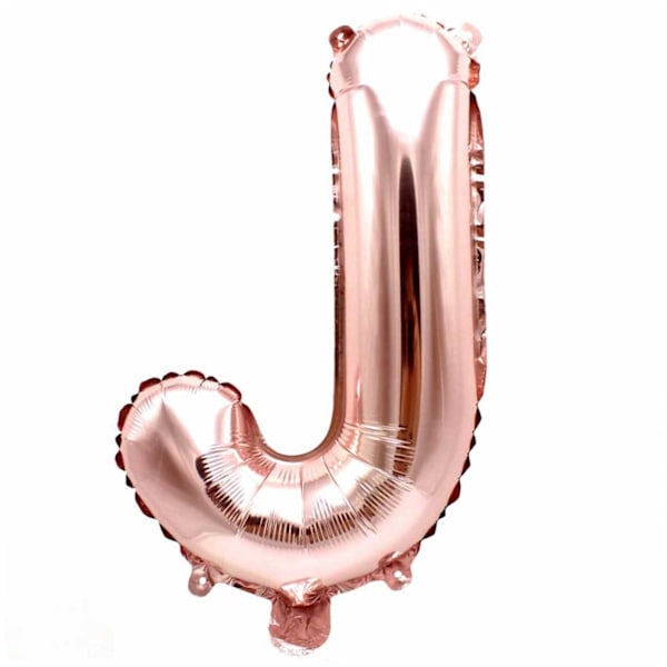 Brevballon rose guld 80cm laster brev: j J