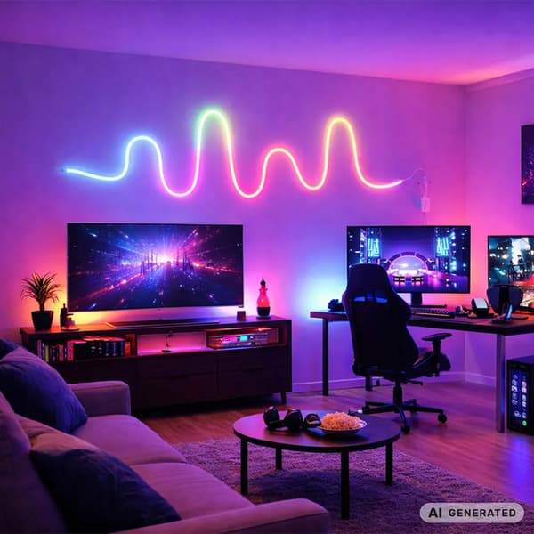 Neon LED Strip RGB 5m Vanntett med Bluetooth og App