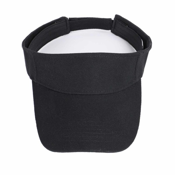 Sort solcreme caps skærm solarp clip-on velcro sort one size