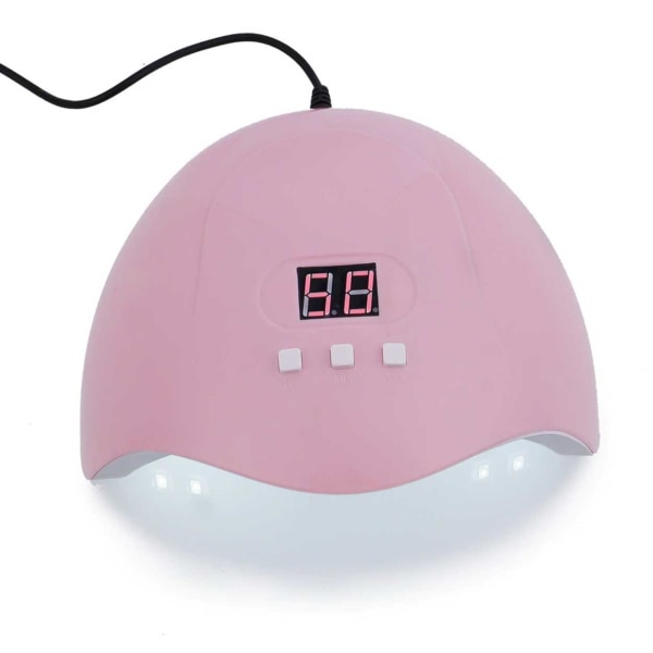 54W UV/LED-Lampa För Naglar Med Timer - Nagellampa rosa
