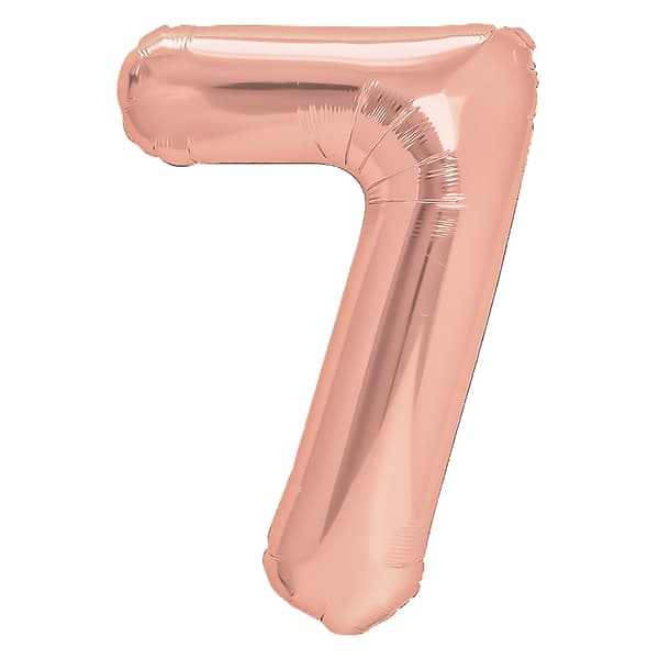 Mylarballong Nummer 7 Roségull 40 cm