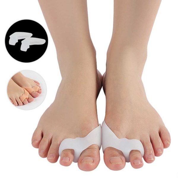 Tåpreder hallux valgus tå separator 2-pack hvit