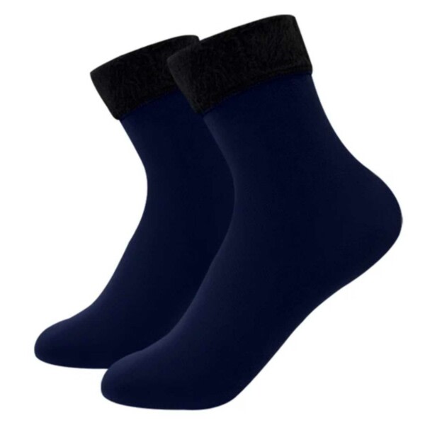 Vuoratut sukat - kuuma fleece sininen sininen