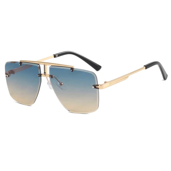 Moderne eksklusive Pilot Aviator-solbriller Gullfarget glass gull