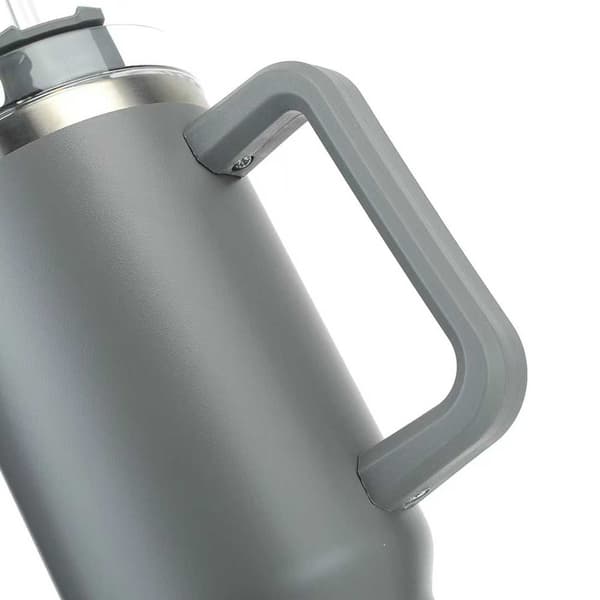 Muki oljilla 1,2L termospullo kahvalla musta