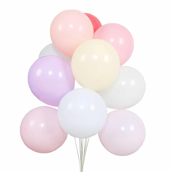 100-pack balloner 26cm latex i blandede farver fest fødselsdag flerfarvet