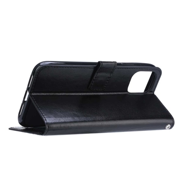 Galaxy S10 Lite Wallet Case Black Læder Læder Taske sort