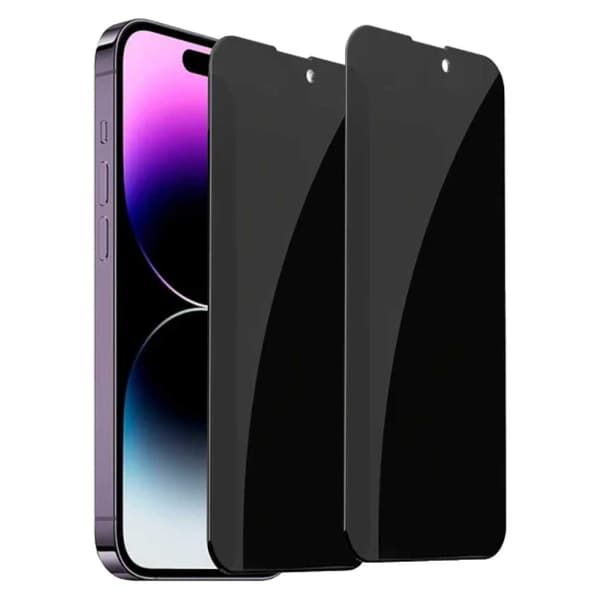 2-Pack iPhone 13 Privacy Screen Protector Full Dekning HD Herdet glass gjennomsiktig