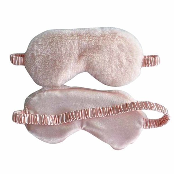 Mjuk Lurvig Rosa Sovmask Fluffig Ögonmask Flyg Resor rosa one size