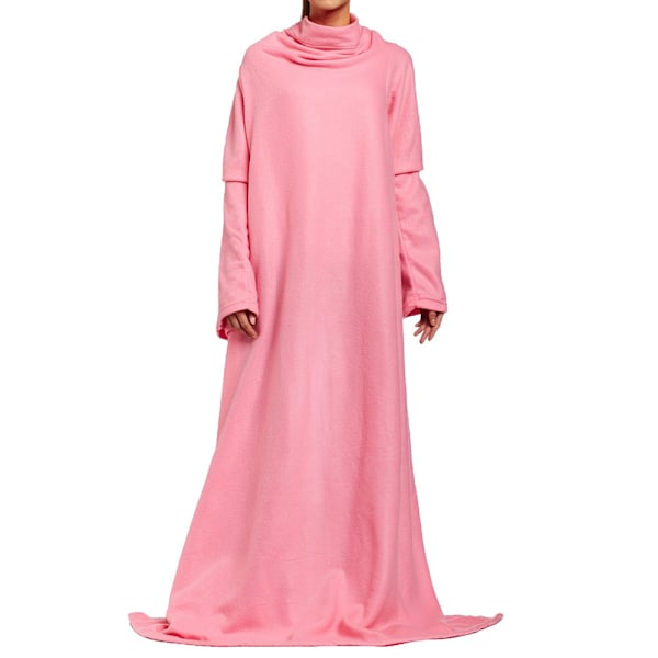 Superstor Hoodie Blanket | XXL Filtmorgonrock Rosa grå