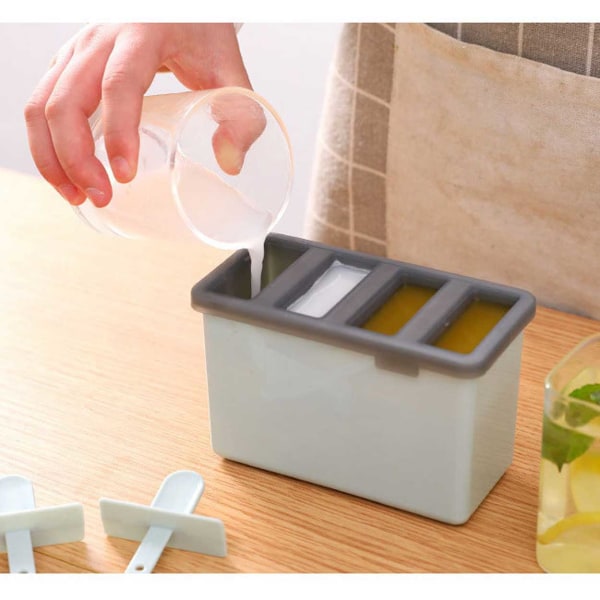4-pack glasform - Lav egne ispinde hjemme - nyttig is beige