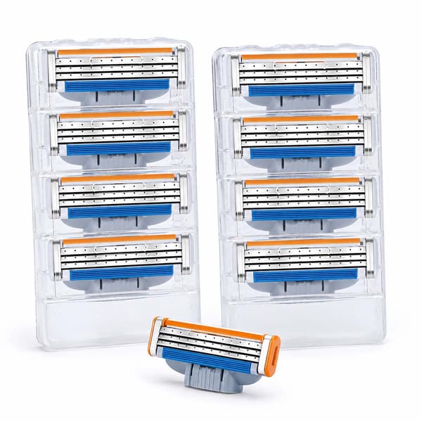 8-Pack Rakblad Kompatibla med Fusion 5 Rakhyvlar